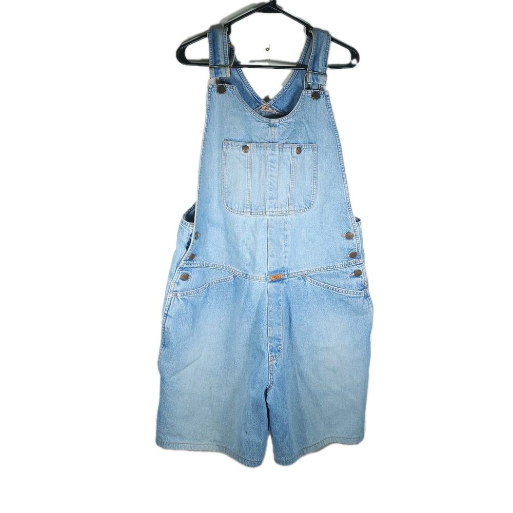 Marithe Francois Girbaud Women's VTG Sz L Light Wash Blue Cotton Denim Romper